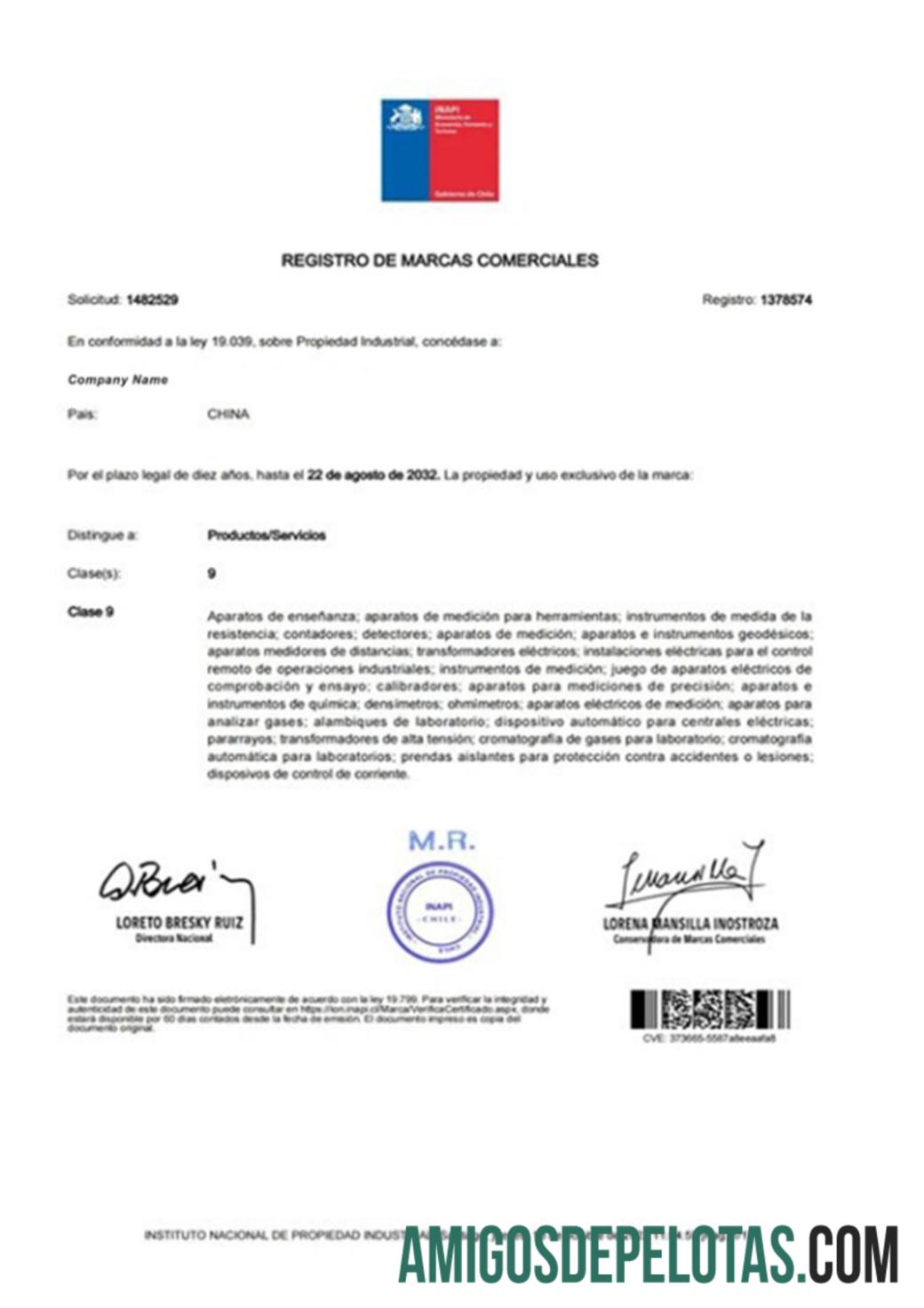 Exemplo de licença de registro comercial na China